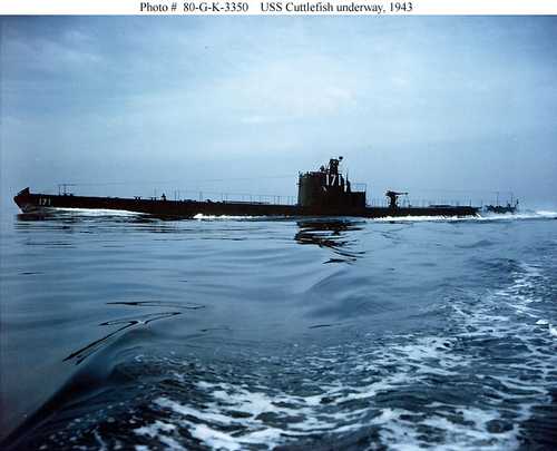 USS Cuttlefish underway