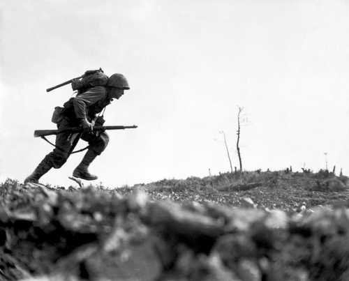 Marine Runs for Cover