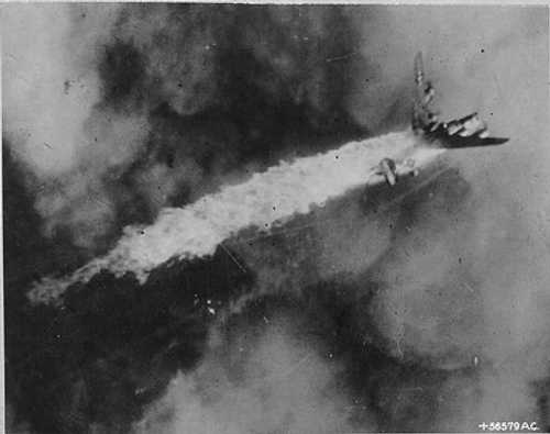 B-24 In flames