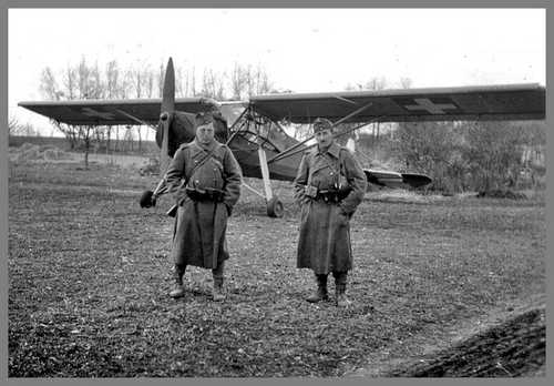 Magyar Soldiers by Stork Plane in Russia, 1942