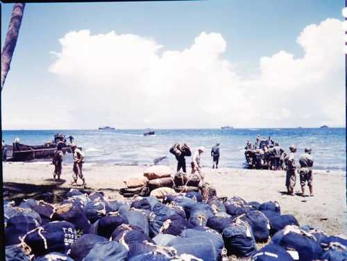 Unloading on Guadalcanal