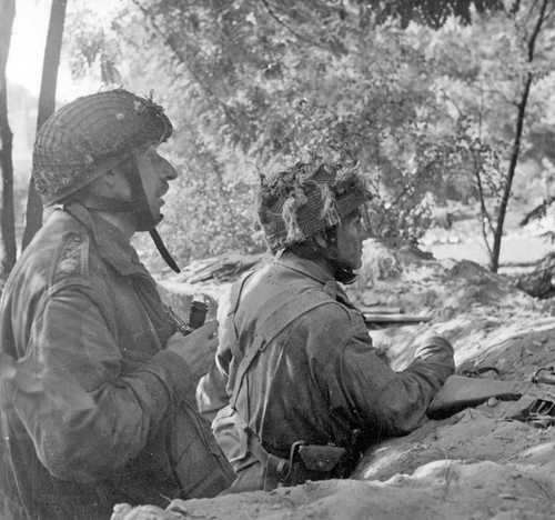 Two officers in a foxhole