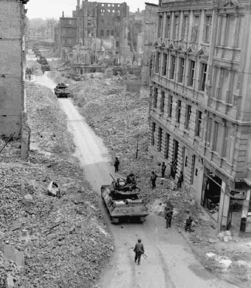 Destroyed town of Magdeburg