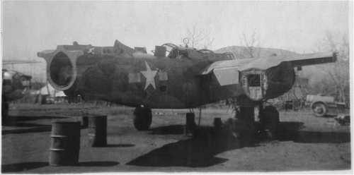 A cannibalized airplane