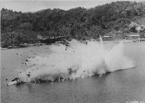 A-20 hit by Japanese AA III