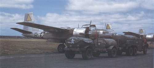 A-26 Invaders being refueled