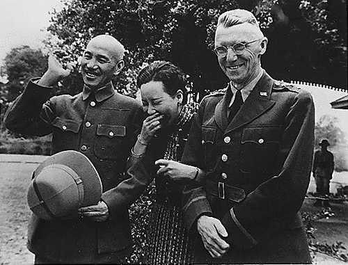 Chiang Kai-shek, his wife and Gen. Stilwell