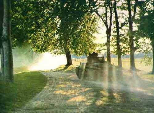 Panzer 38t under trees