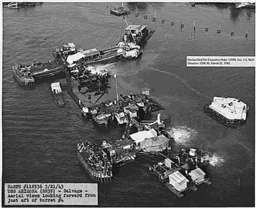 USS Arizona (BB39)- Salvage