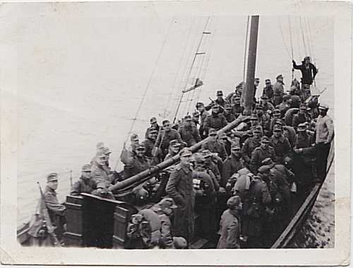 Germans on boat photo  dated 10-17-1943