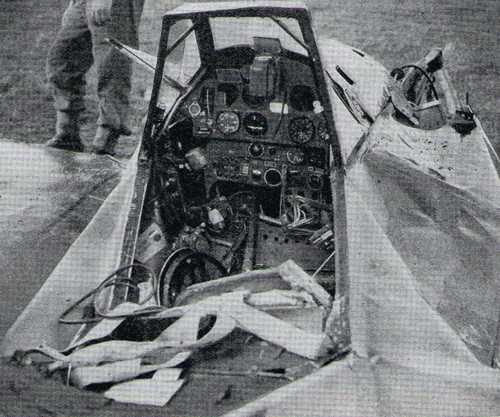 Messerschmitt hoisted on its own petard