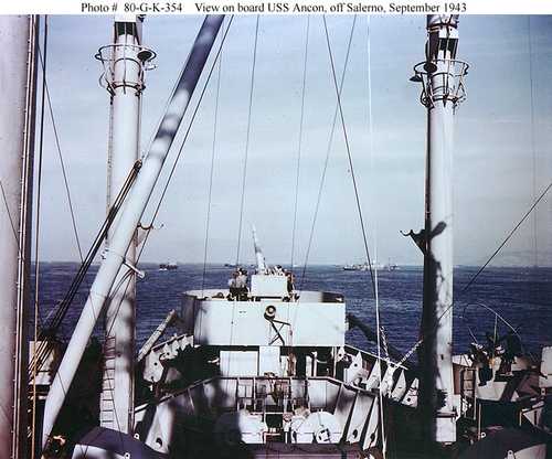 View on board USS Ancon