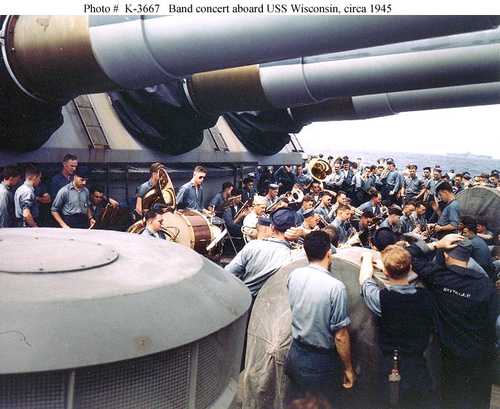 Band concert aboard USS Wisconsin