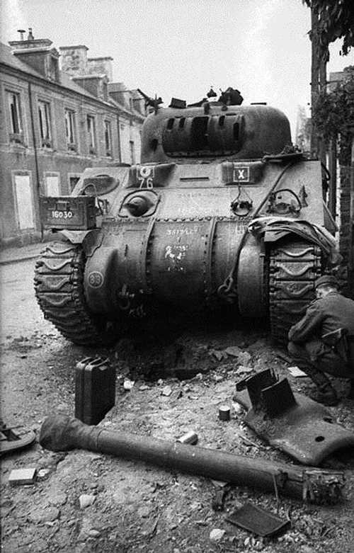 The Sherman with the wooden gun