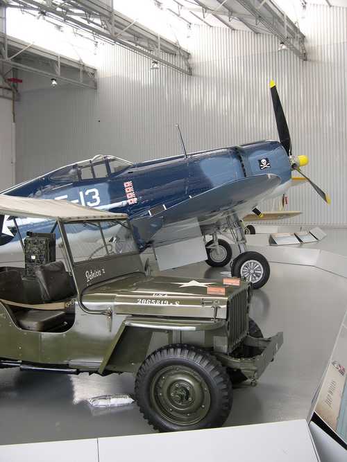 F4U-1A and Jeep Willys