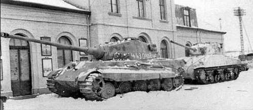 Tiger II captured during the Battle of the Bulge