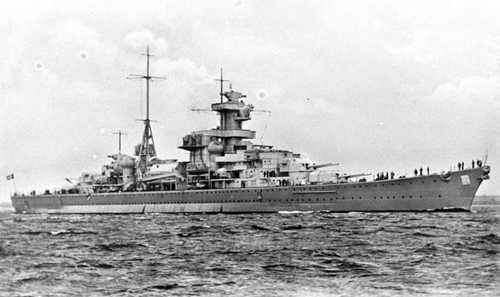 The heavy cruiser Blucher