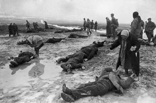 Crying for their fallen sons
