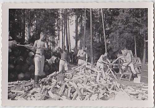 germans splitting wood