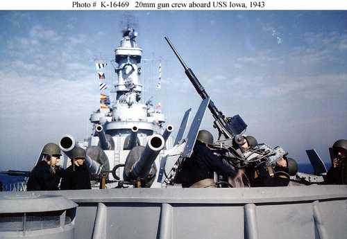 20mm gun crew aboard USS lowa