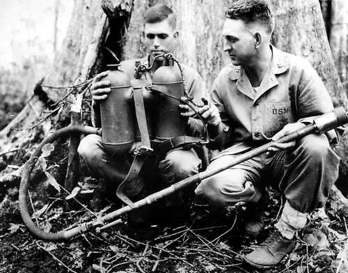 Captured flamethrower