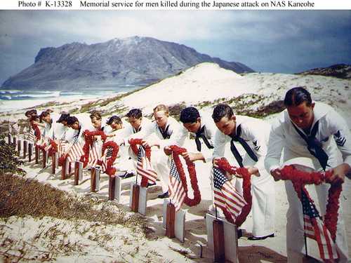 Memorial service for men killed during the Japanese attack
