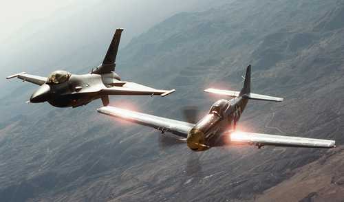 F-16 with P-51