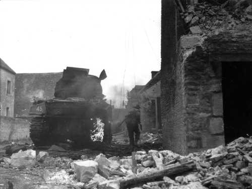 Burning sherman