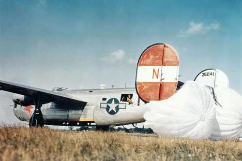 B-24 Bomber with Parachute
