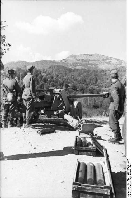 PaK 40 gun position