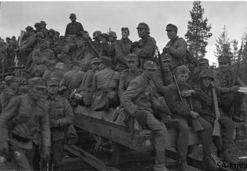 On the way to the front lines