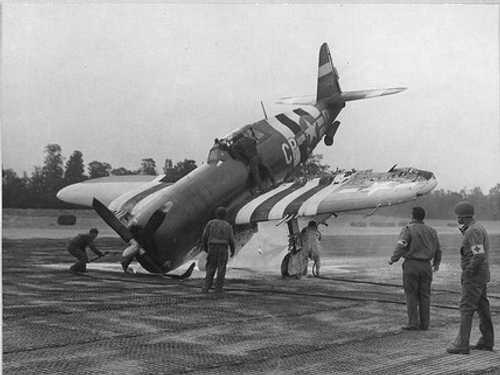 Flak damaged P-47