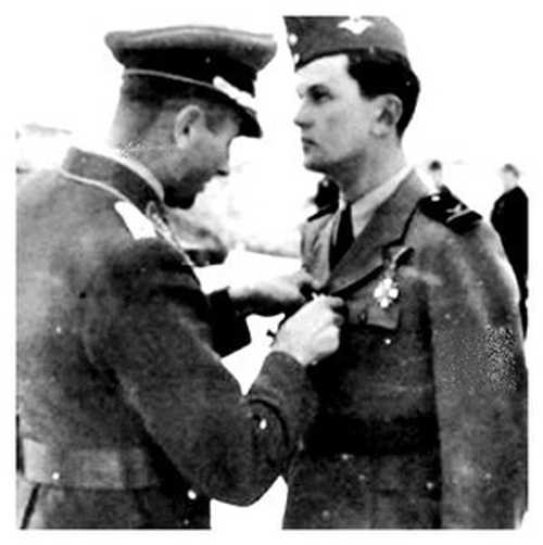 Luftwaffe Decorates Hungarian Ace Molnár