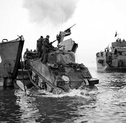 Out of landing craft