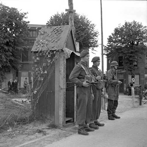 Canadians & German guarding the German Garrison