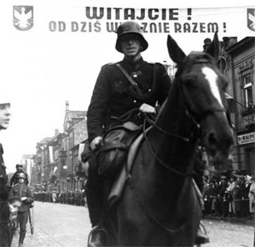 strange german cavalryman on parade