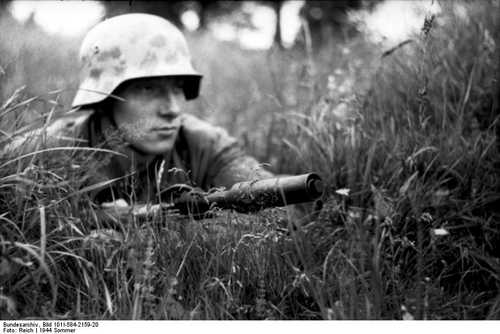 German Infantryman setting up ambush