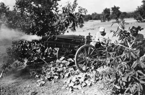 Chinese solder firing howitzer