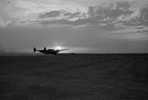 Take off in the evening light