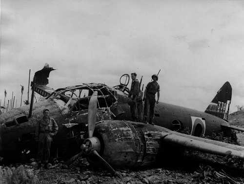 Destroyed plane
