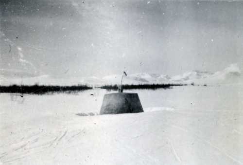 First flag at the three-country cairn