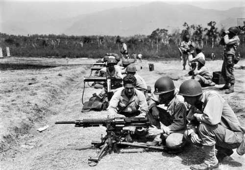 Captured Japanese machine gun