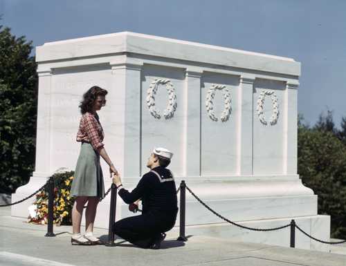 Sailor and Girl at Tomb