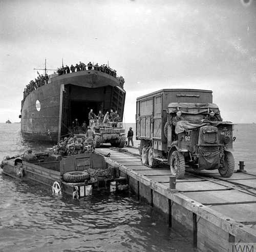 Equipment landing at Anzio