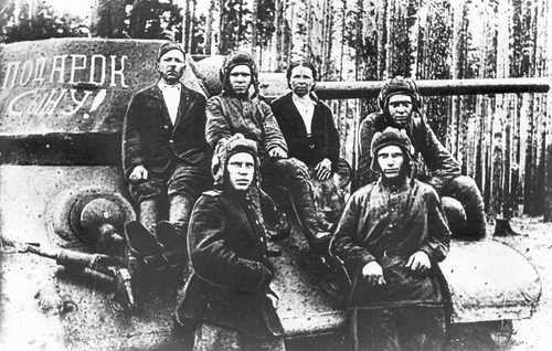 Crew and visitors