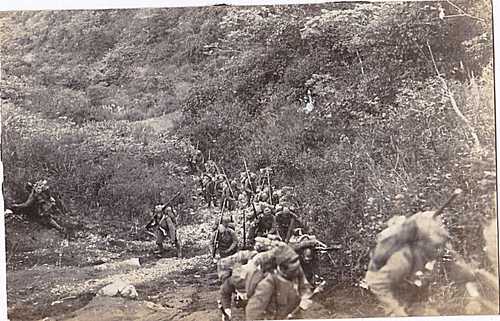 JAPANESE TROOPS on mountain