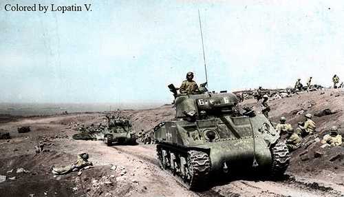 Sherman in action.