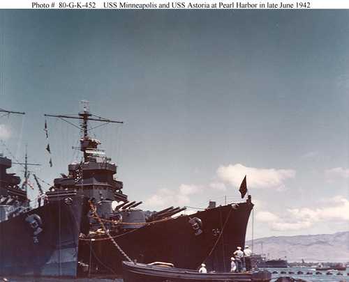 USS Minneapolis and USS Astoria at Pearl Harbor