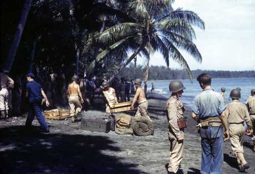 Unloading supplies