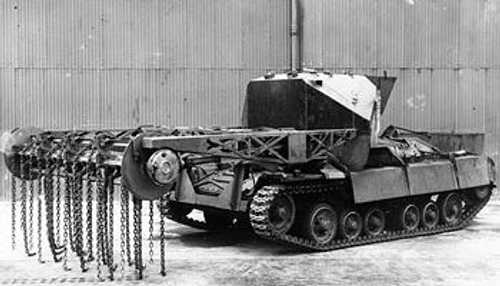 Experimental Valentine Flail tank
